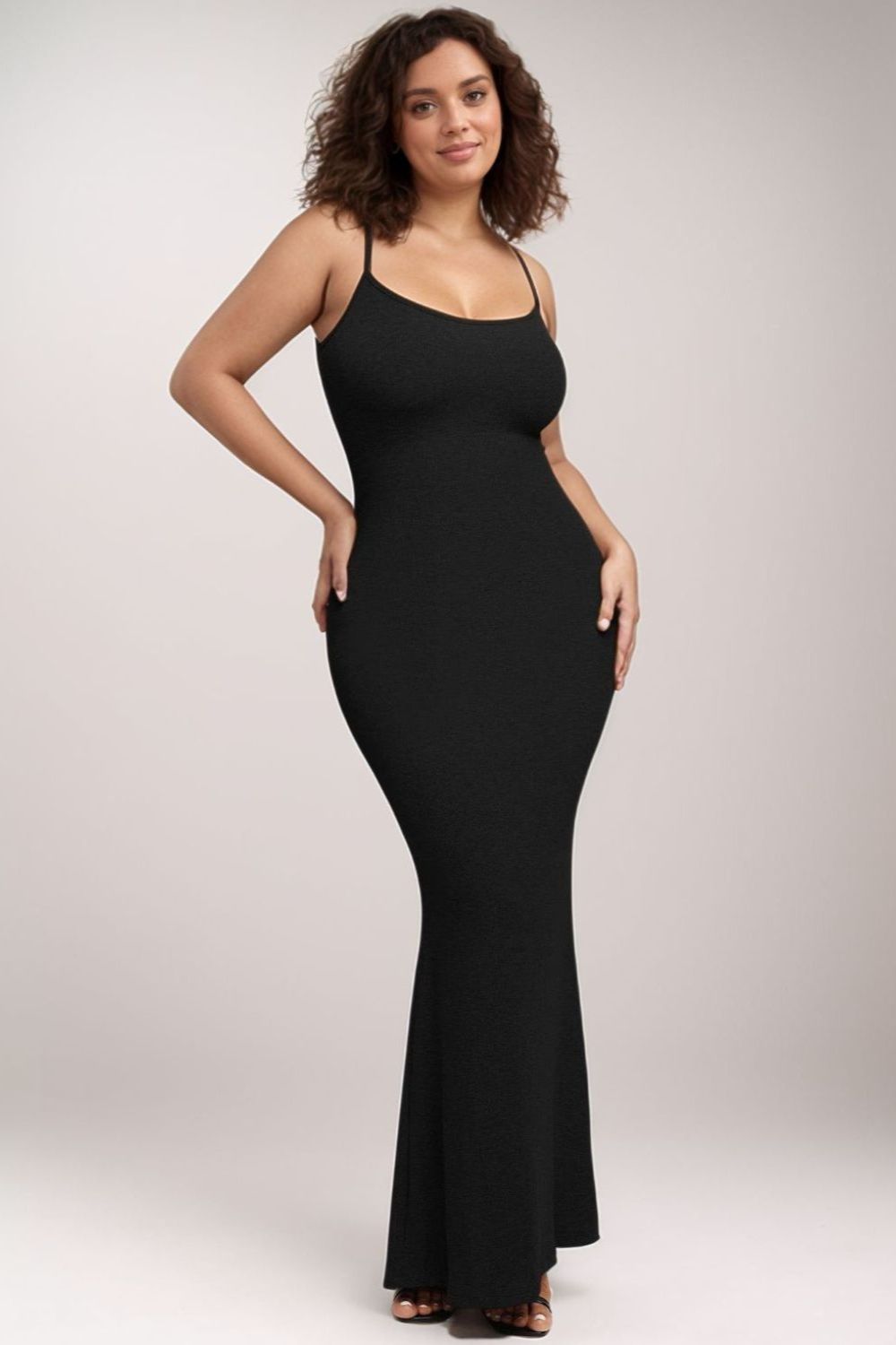 Sleeveless Maxi Dress with Built-In Shapewear