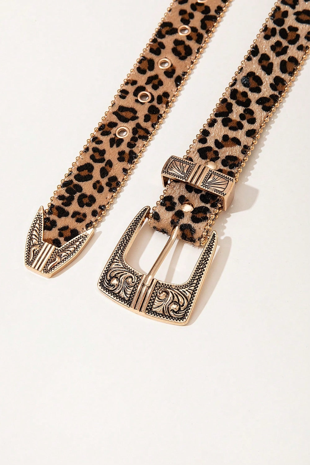 Leopard Leather Belt