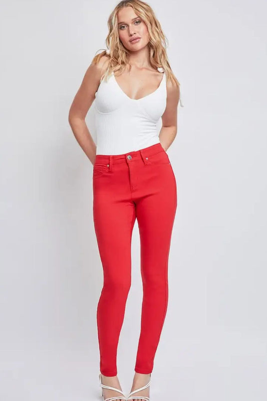 Hyper-stretch Mid-Rise Skinny Jeans