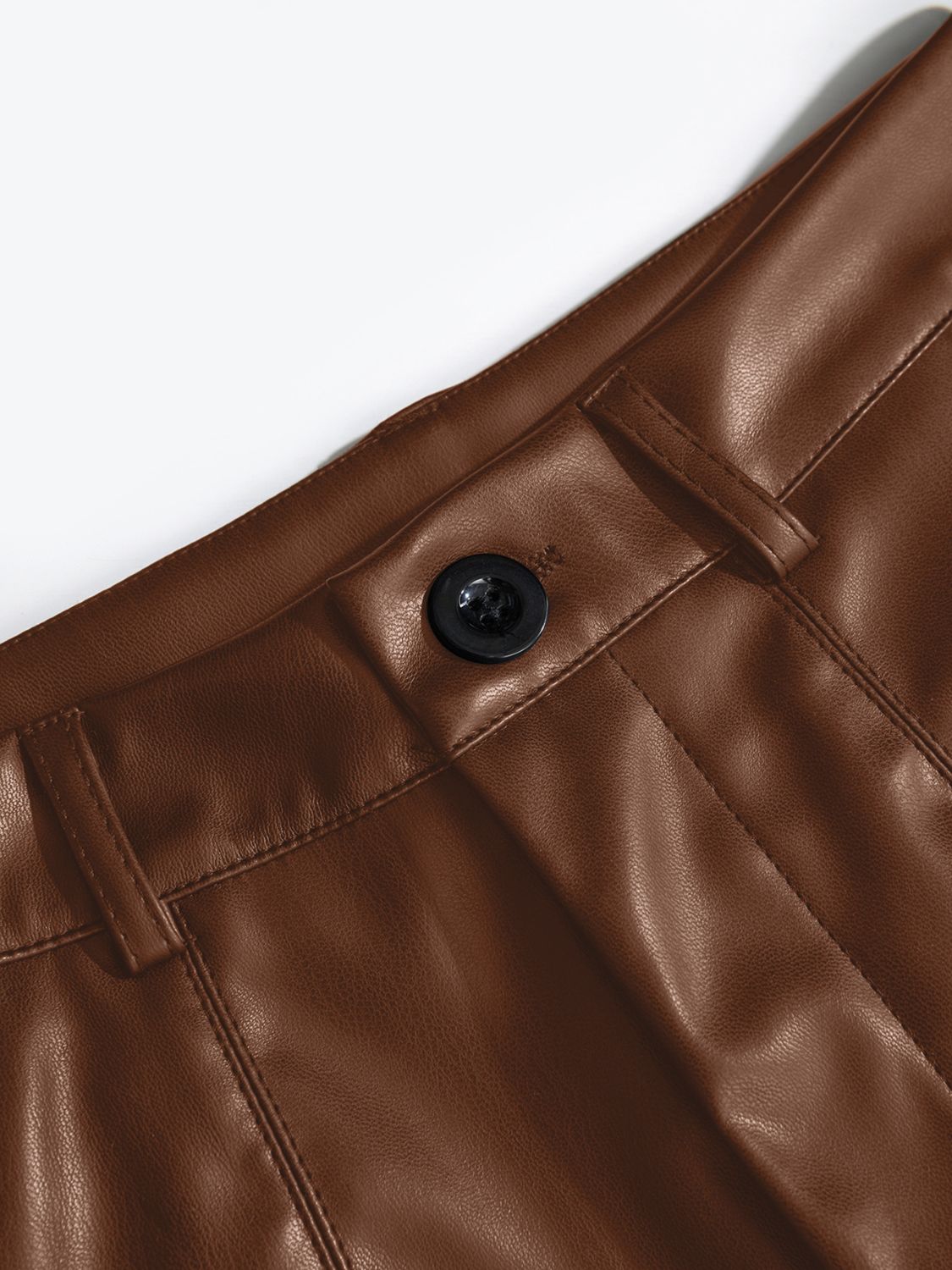 Eco-Friendly High Waist Vegan Leather Shorts
