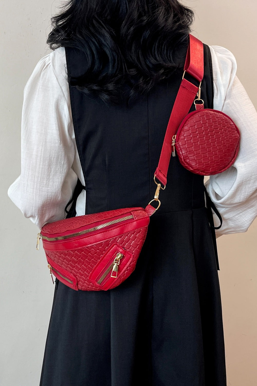 Stylish PU Leather Crossbody Bag with Bonus Coin Purse