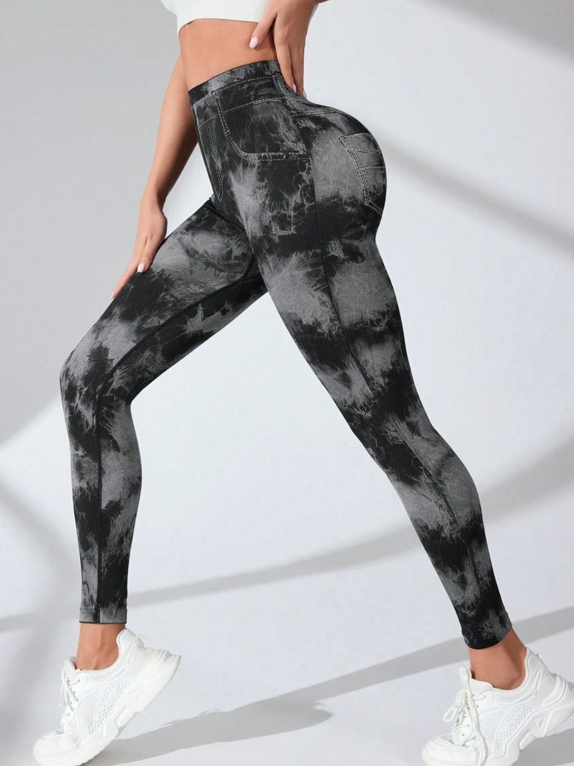 Groovy Tie-Dye High Waist Leggings with Pockets