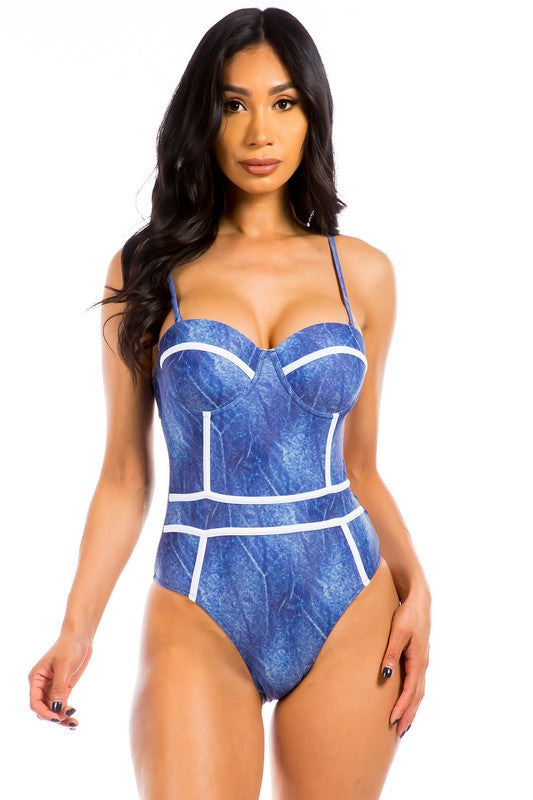 Denim Daze One Piece Swimsuit