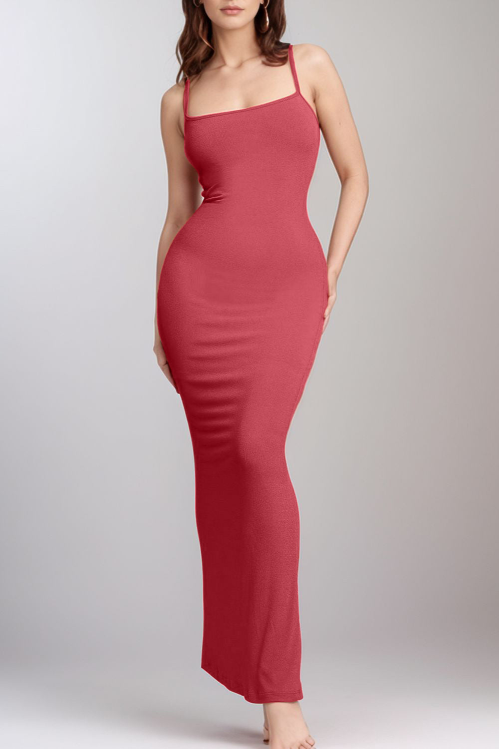 Sleeveless Maxi Dress with Built-In Shapewear