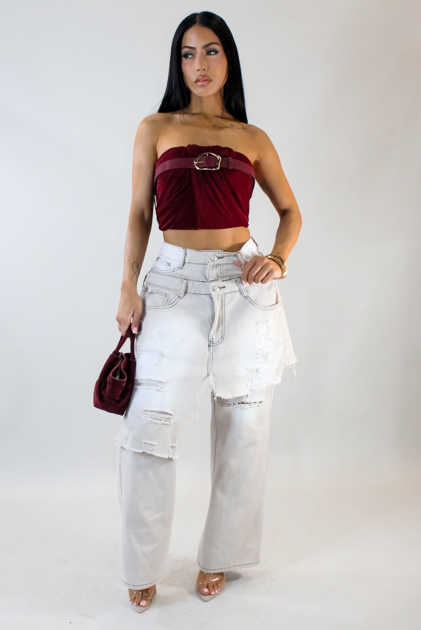 Chic Chaos - Cream Denim