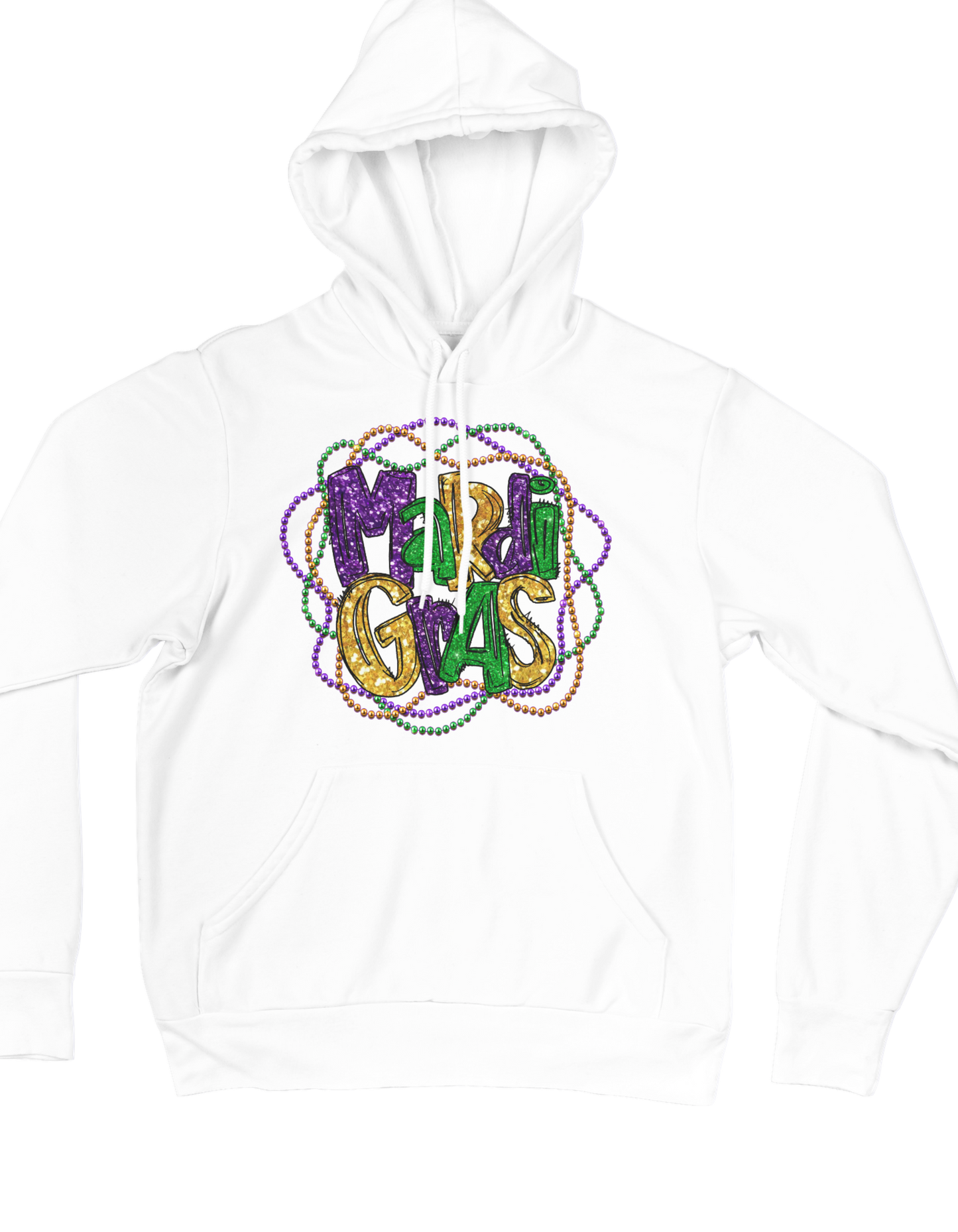 Mardi Gras Beads Hoodie