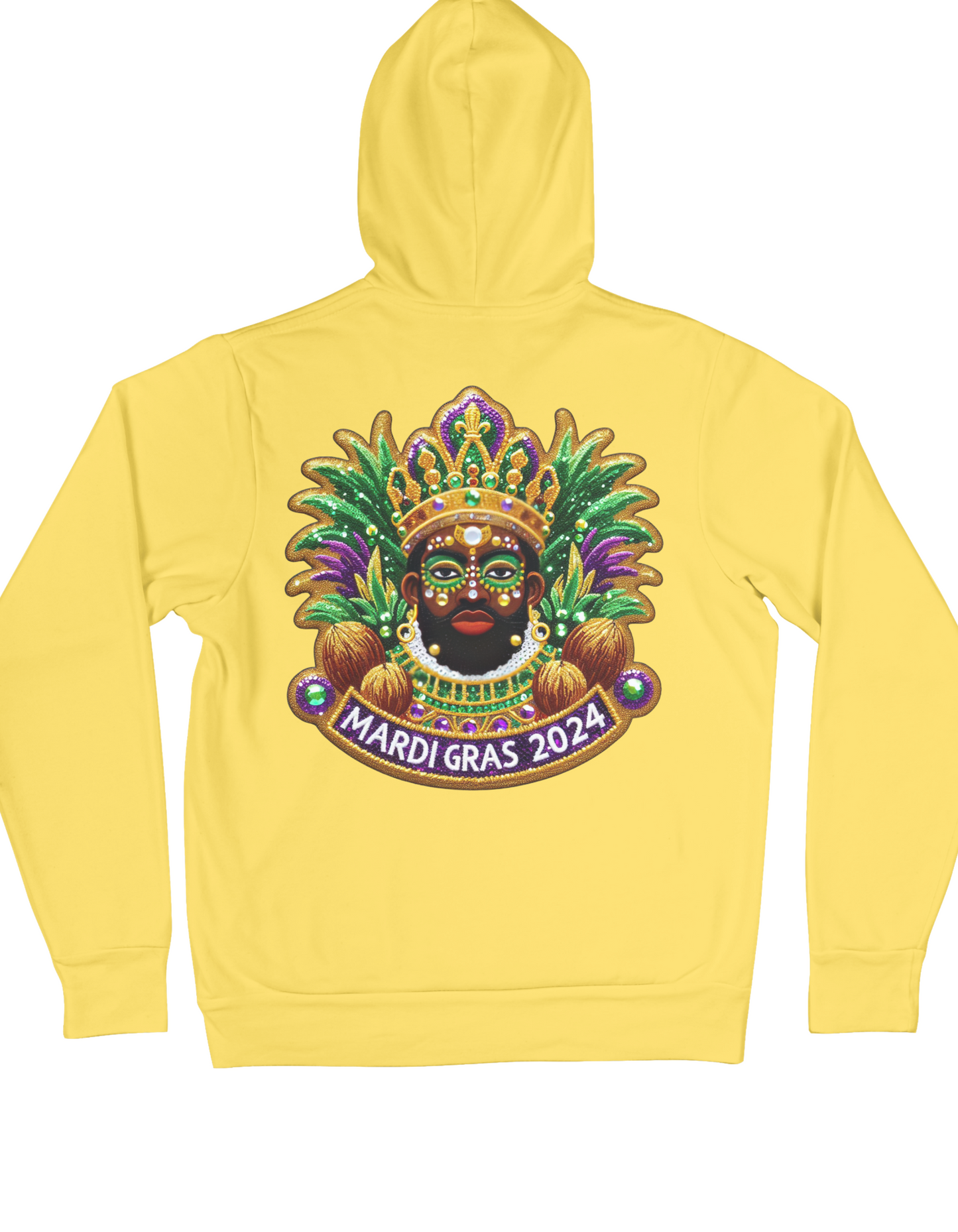 Long Sleeve Mardi Gras 2024 Hoodie - Zulu Inspired