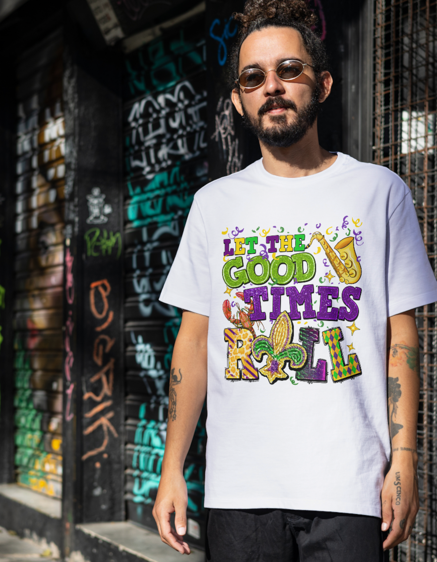 Let The Good Times Roll Short Mardi Gras Shirt-Long Sleeve