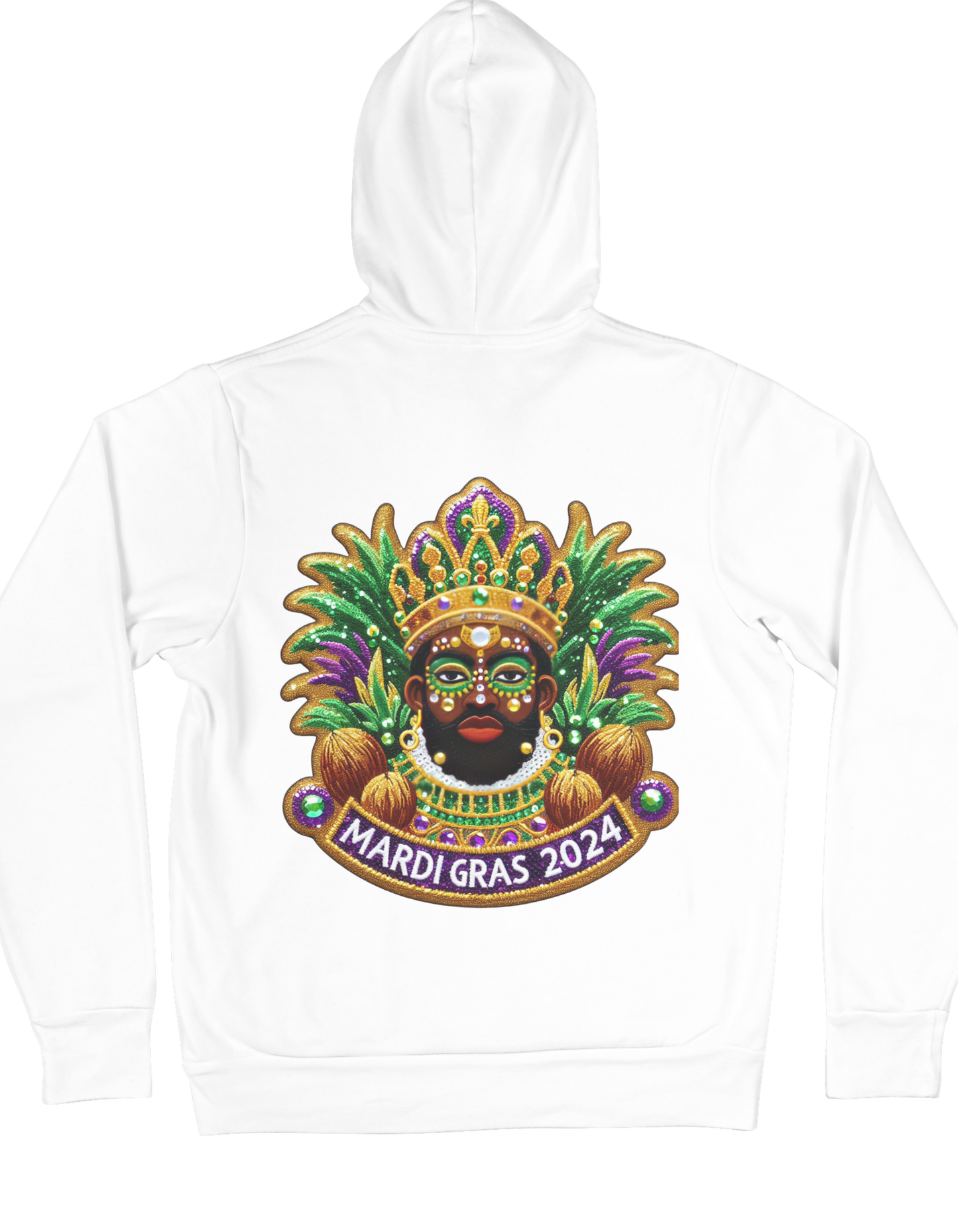 Long Sleeve Mardi Gras 2024 Hoodie - Zulu Inspired