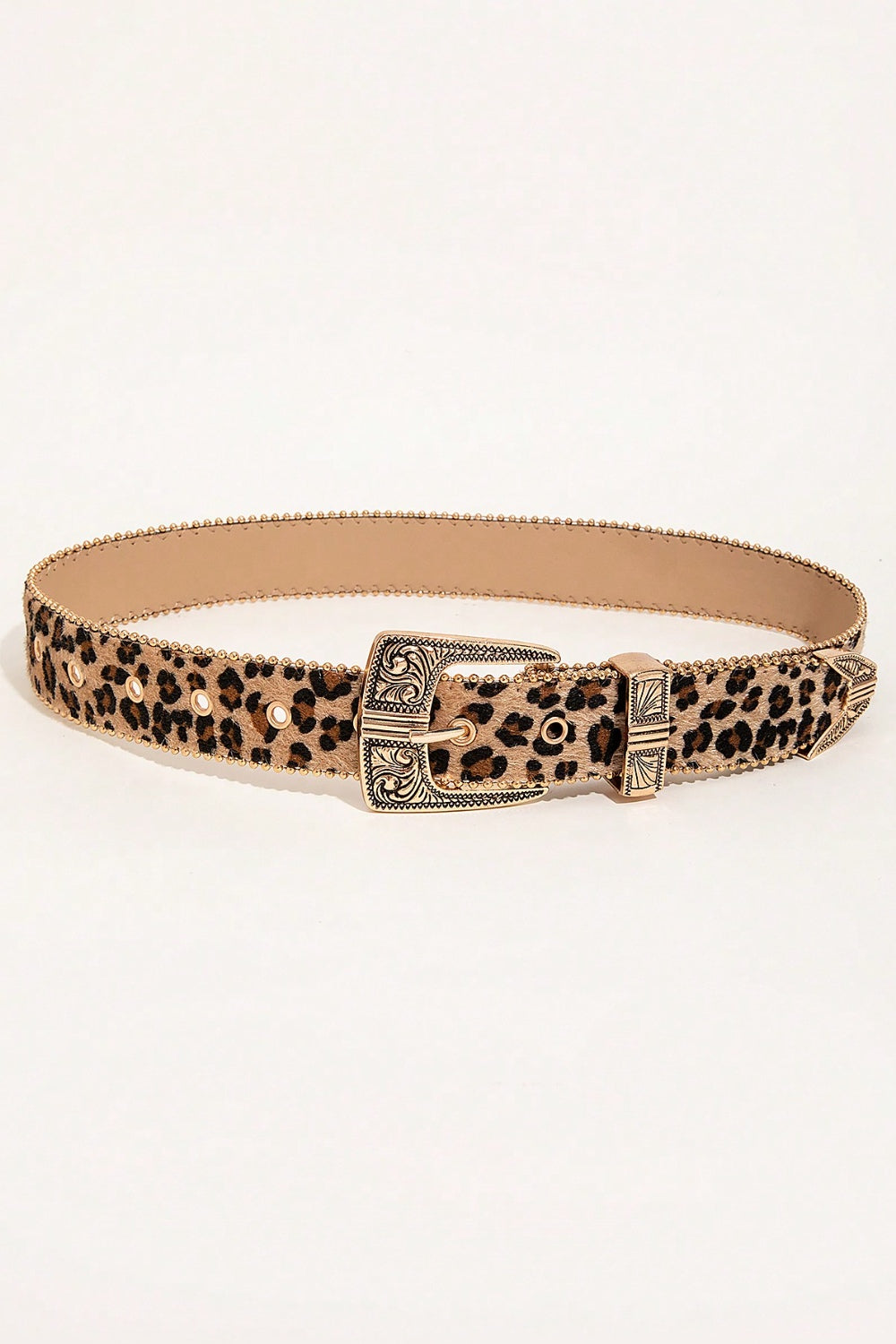 Leopard Leather Belt