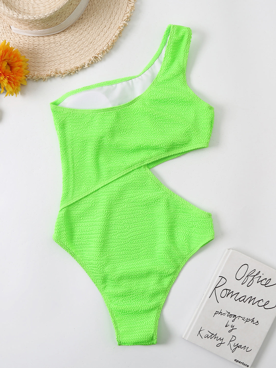 One-Shoulder Cutout Swimsuit with Removable Padding