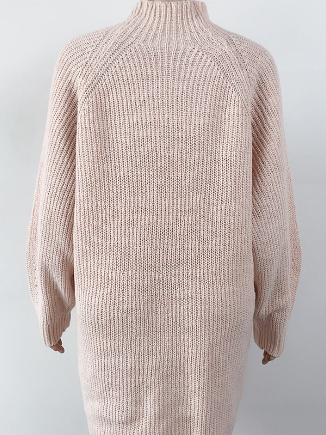 Cozy Mock Neck Oversized Sweater Dress