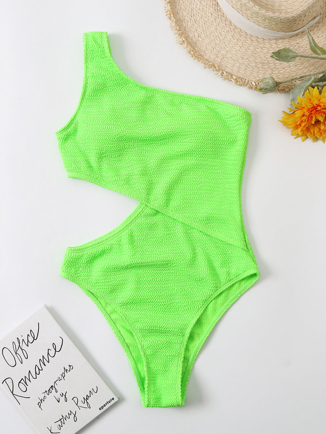 One-Shoulder Cutout Swimsuit with Removable Padding