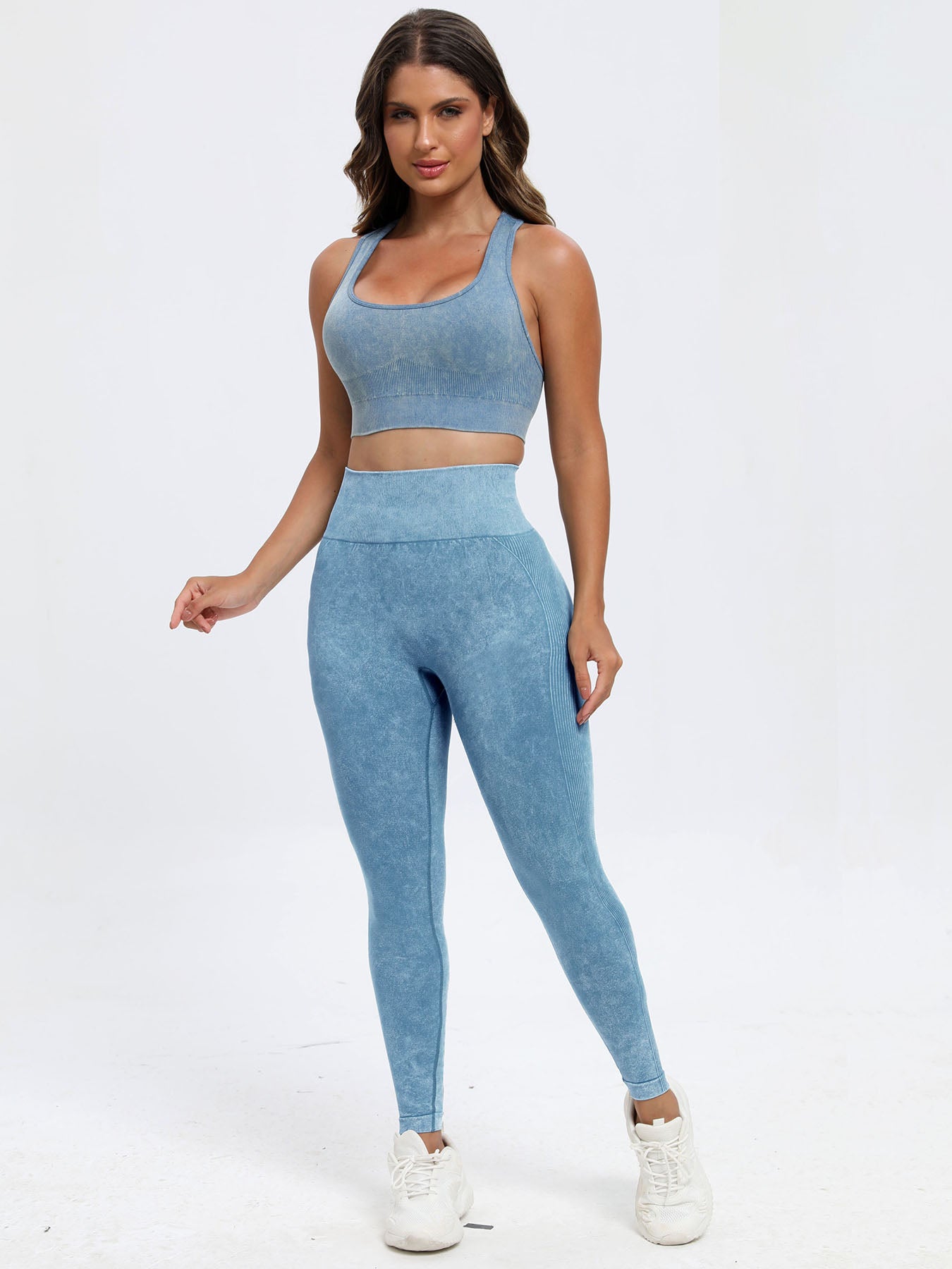 Elevate Your Active Style with Wide Strap Scoop Neck Top and Pants Set