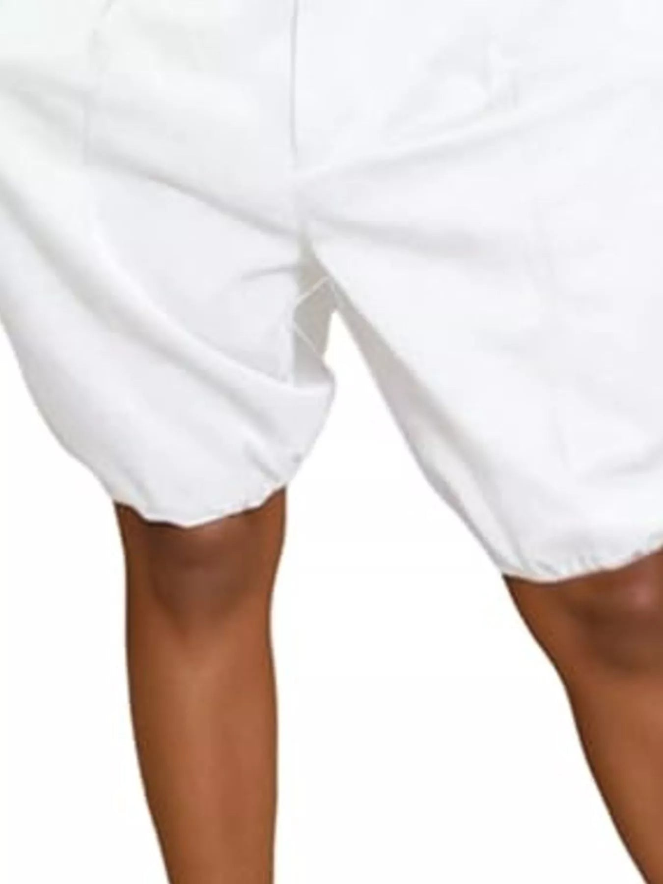 White pleated detail high waist shorts with drawstring and pockets, 95% polyester 5% spandex.
