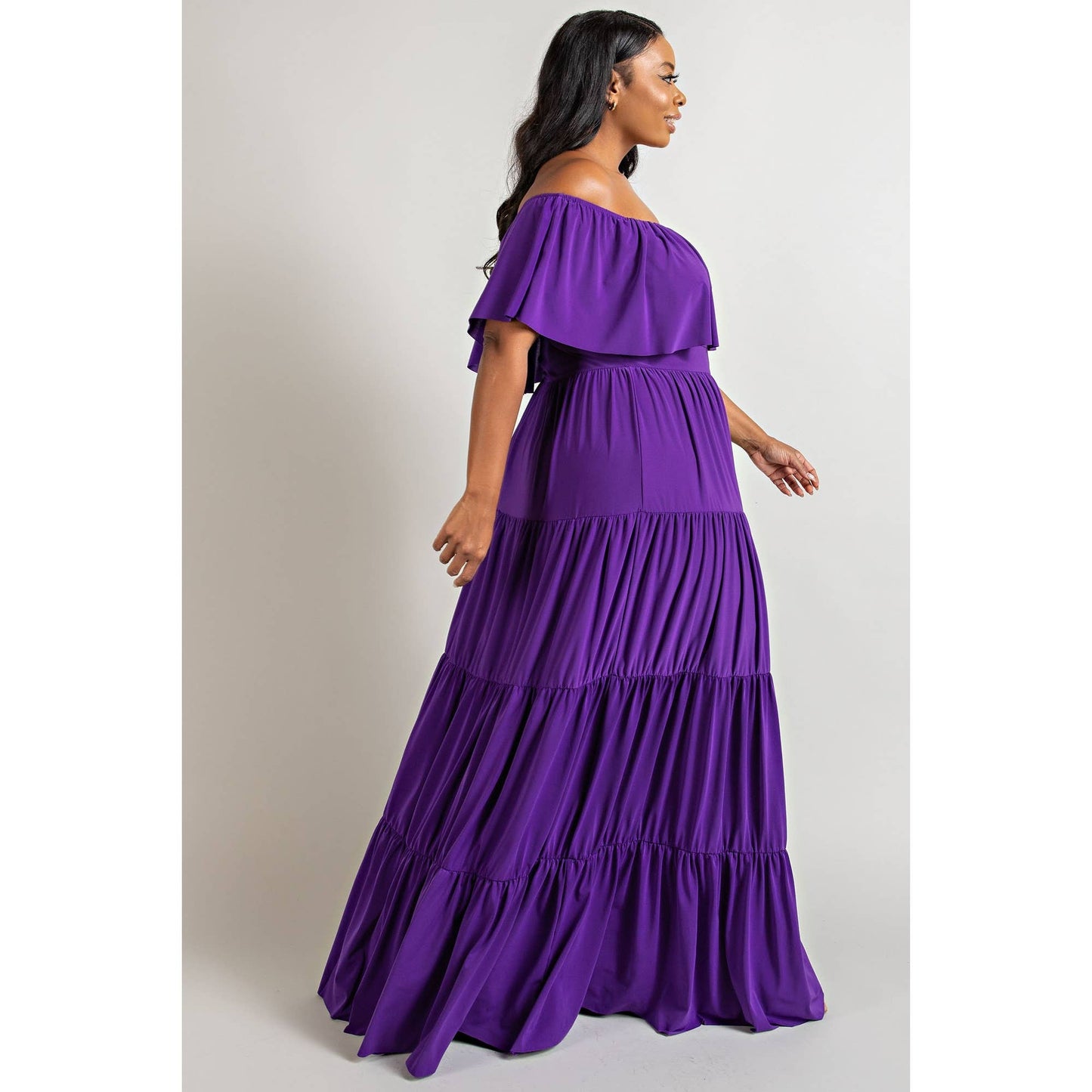 Tiered Off the Shoulder Maxi Dress