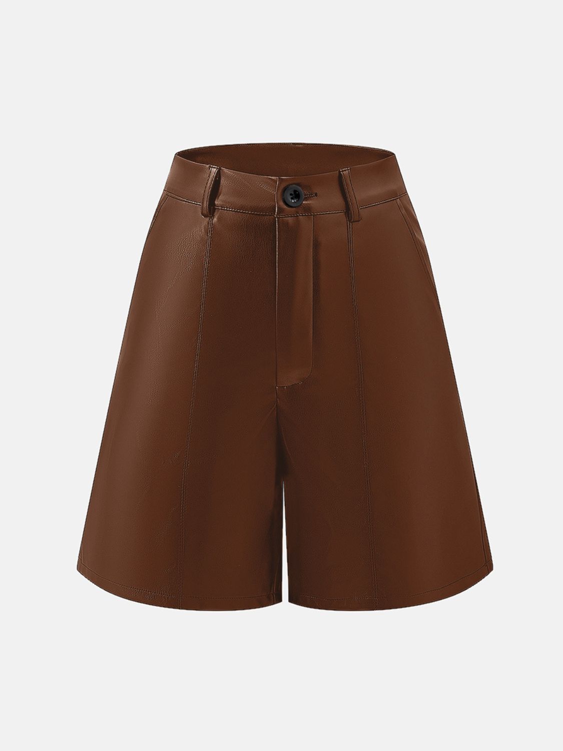 Eco-Friendly High Waist Vegan Leather Shorts
