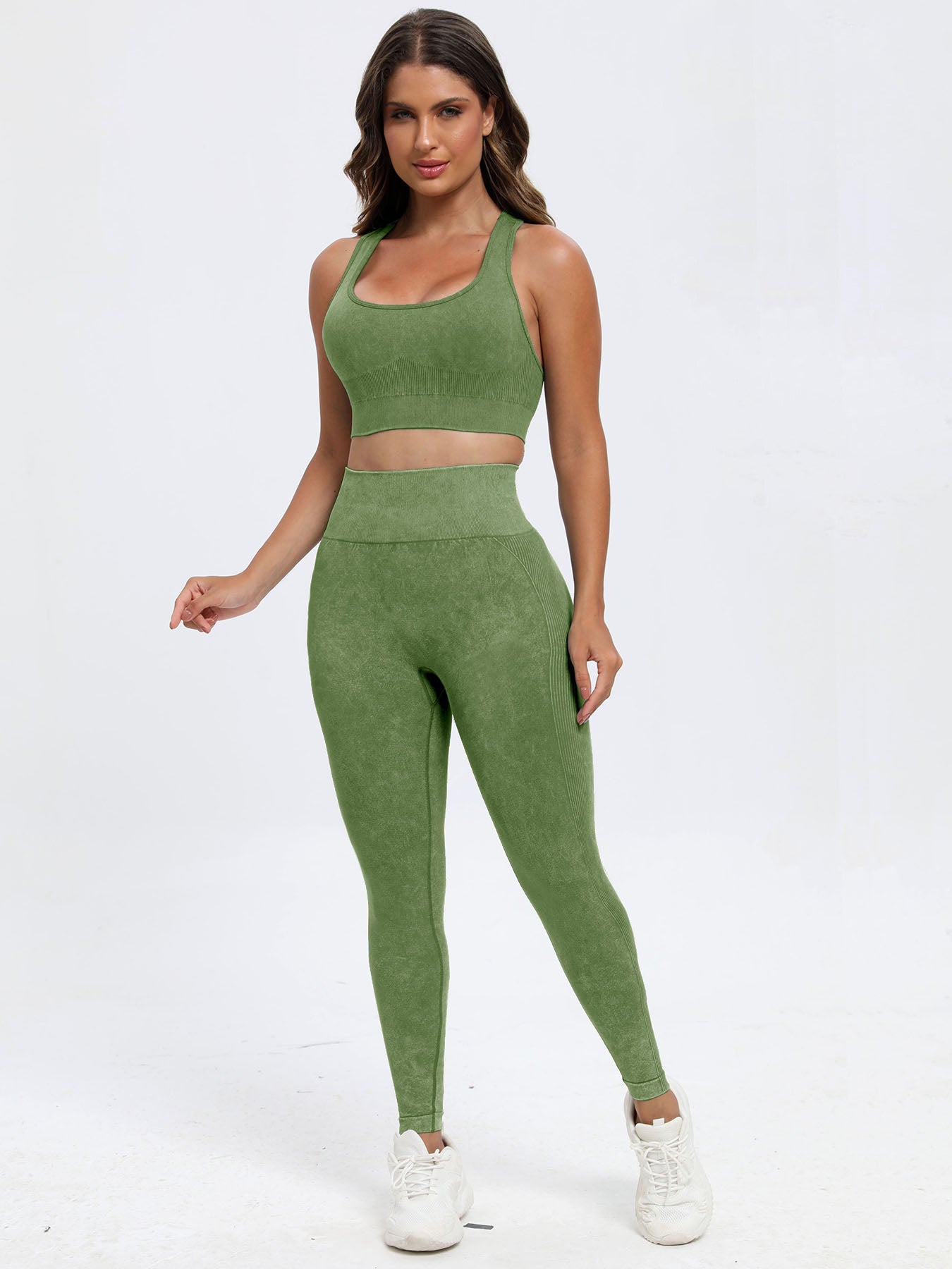 Elevate Your Active Style with Wide Strap Scoop Neck Top and Pants Set