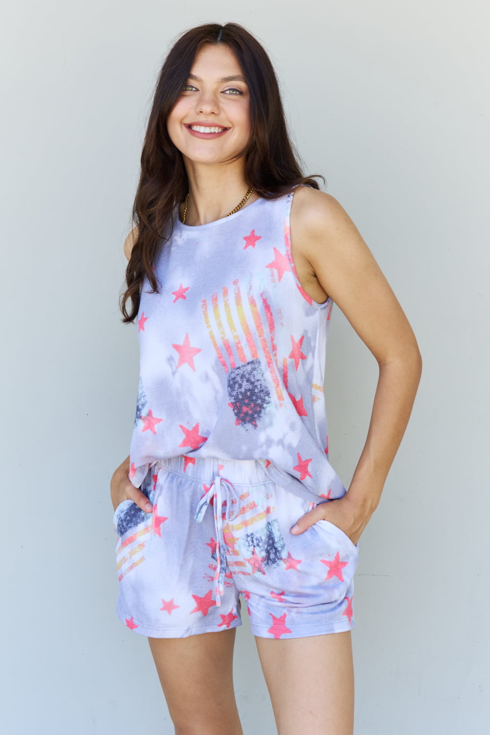 Starry Tie-Dye French Terry Lounge Set