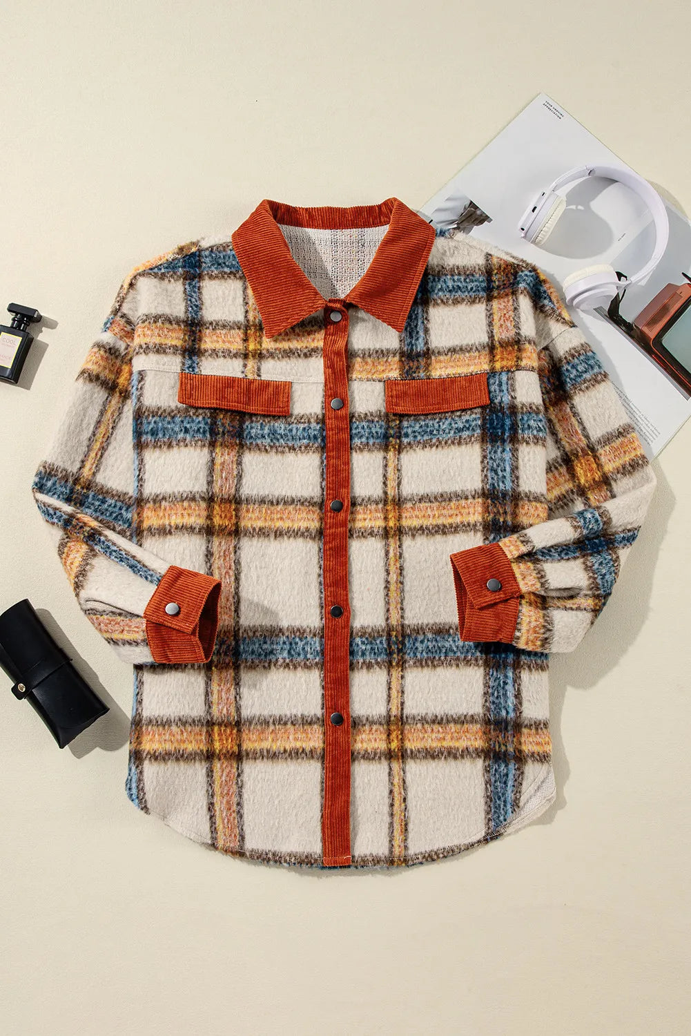 Plaid Button-Up Shacket