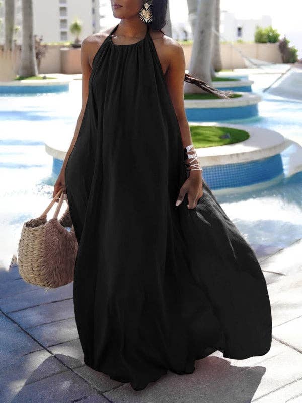 Halter-Neck Maxi Dress