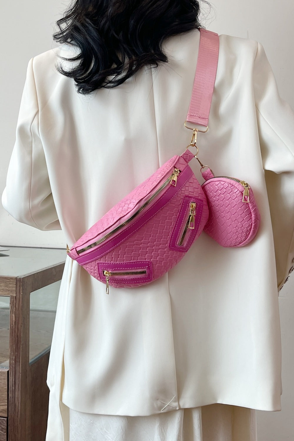 Stylish PU Leather Crossbody Bag with Bonus Coin Purse