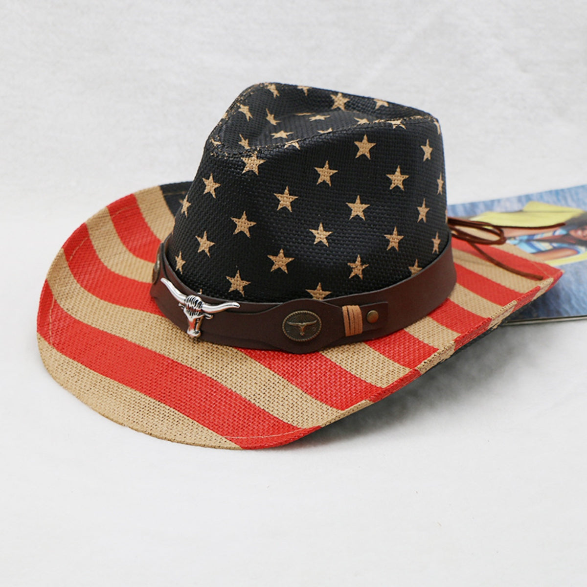 US Flag Print Cloth Hat