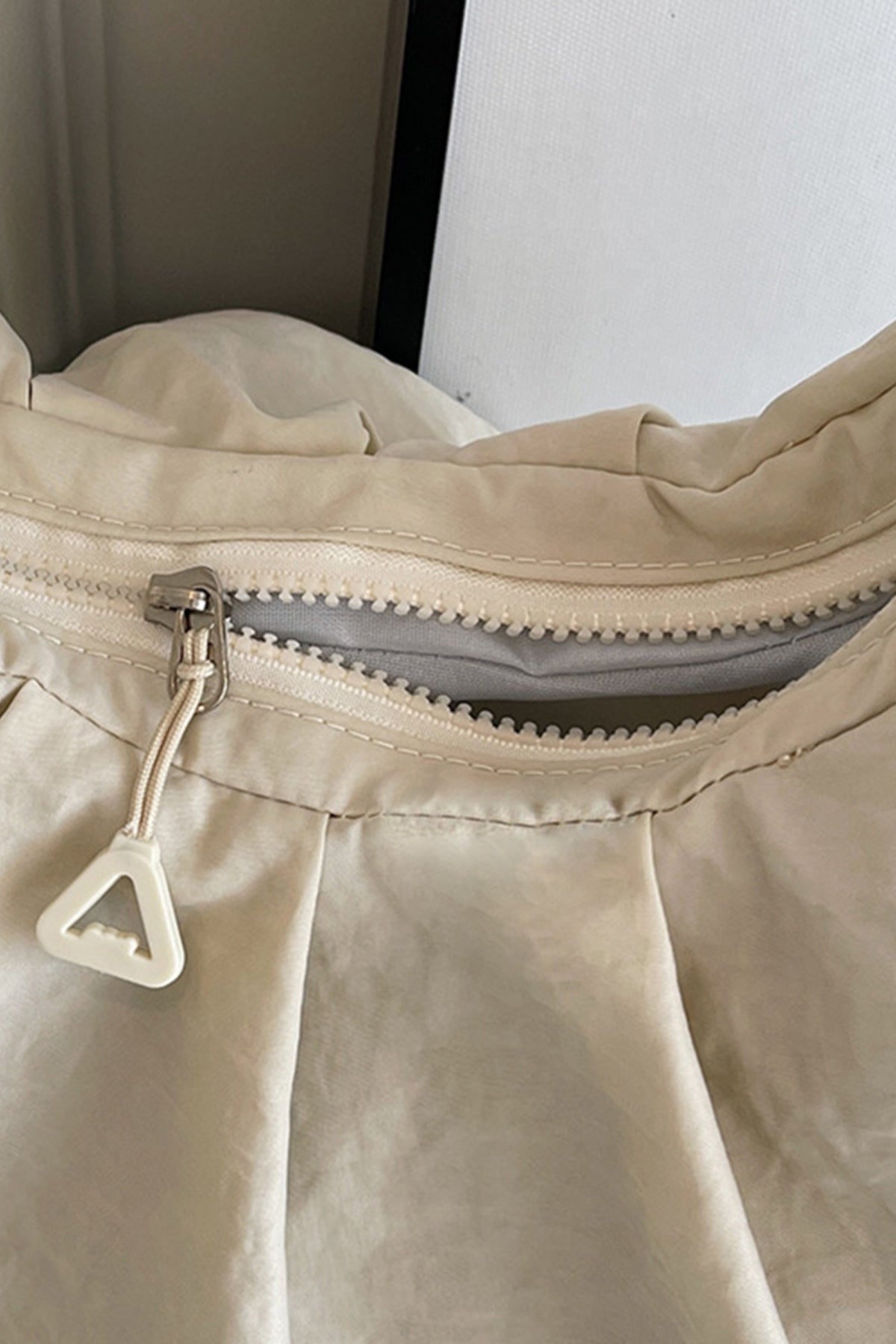 Ruched Drawstring Crossbody Bag