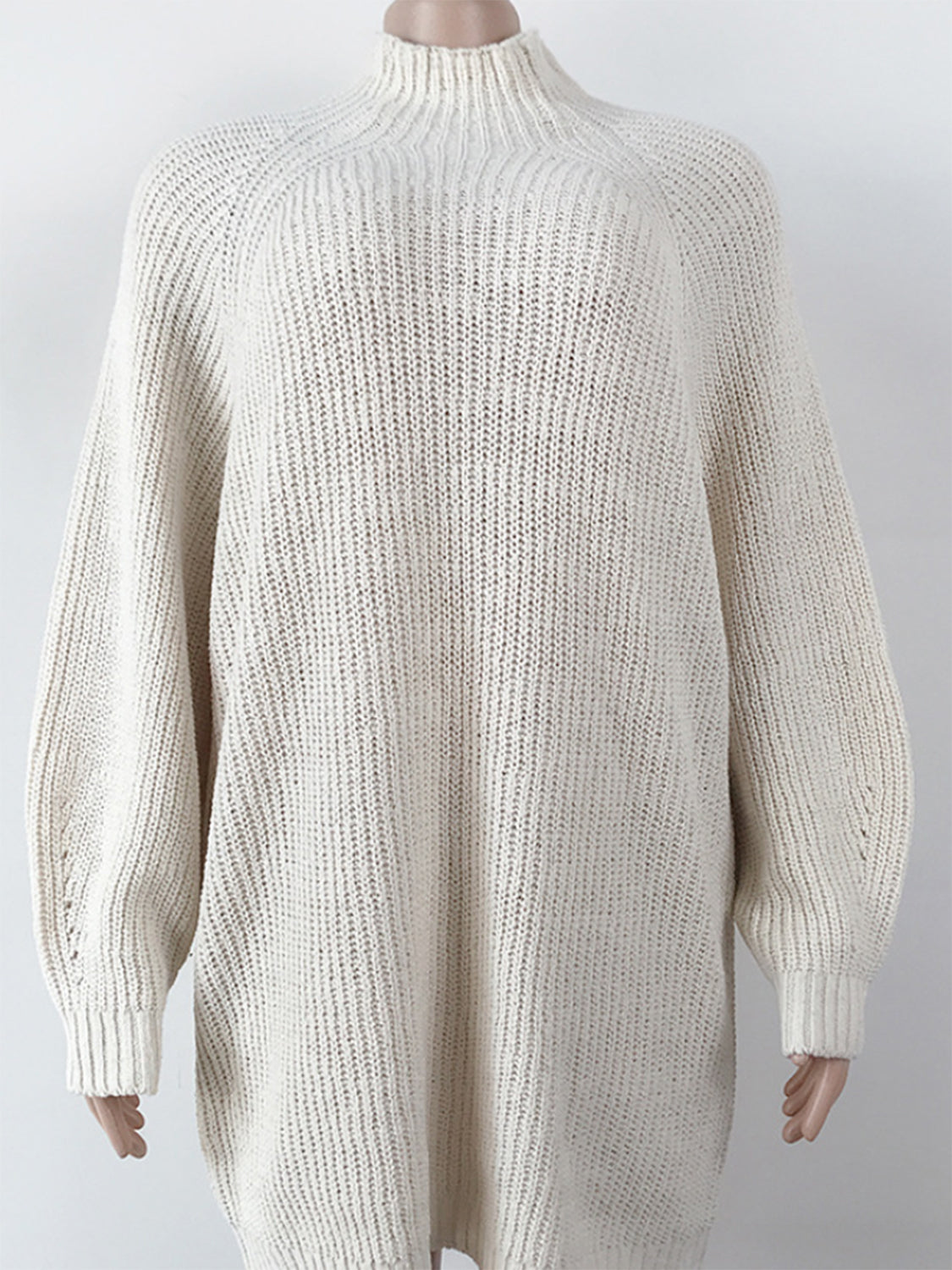 Cozy Mock Neck Oversized Sweater Dress