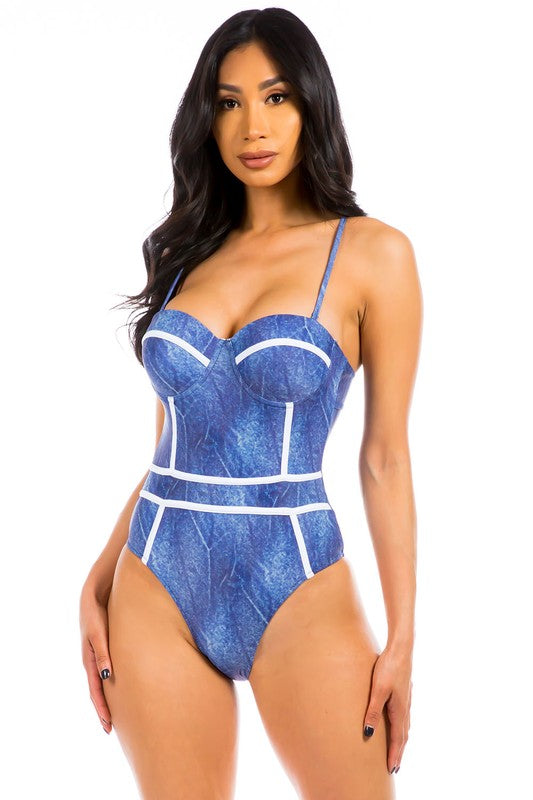 Denim Daze One Piece Swimsuit