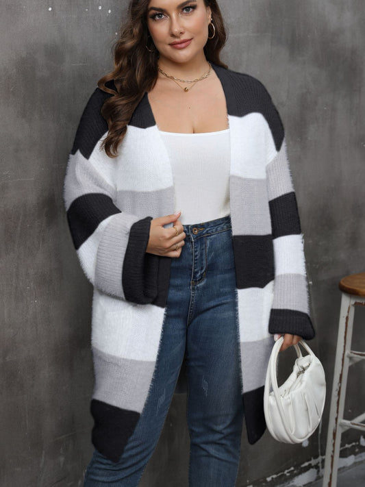 Cozy Open Front Cardigan with Long Sleeves