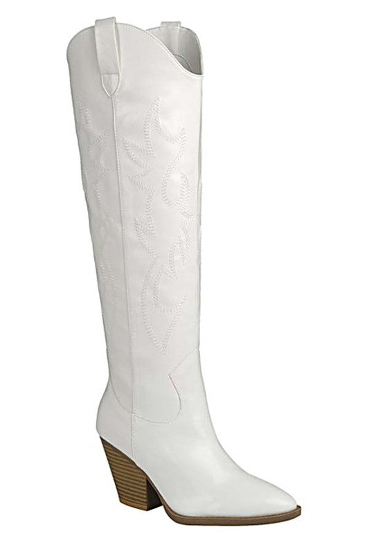 Casual Knee-High Western Boots