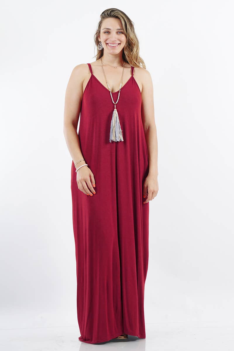 Maxi Dress w/adjustable Strap