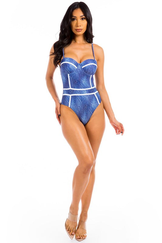 Denim Daze One Piece Swimsuit