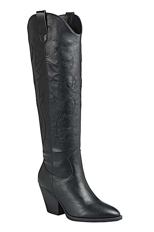 Casual Knee-High Western Boots