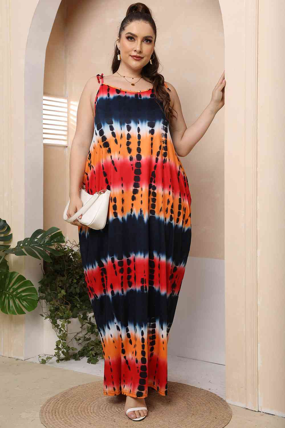 Tie-Shoulder Maxi Dress