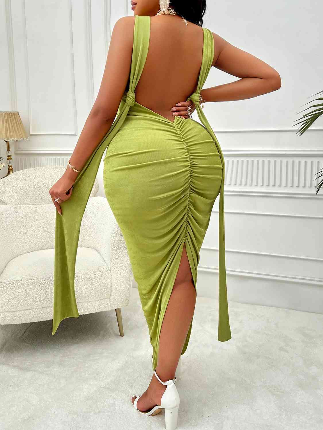 Diana - Backless Ruched Dress